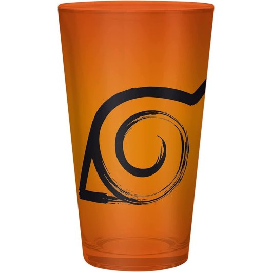 Caja Regalo Naruto Shippuden Vaso Cristal 400 Mls + Pin + Cuaderno Konoha