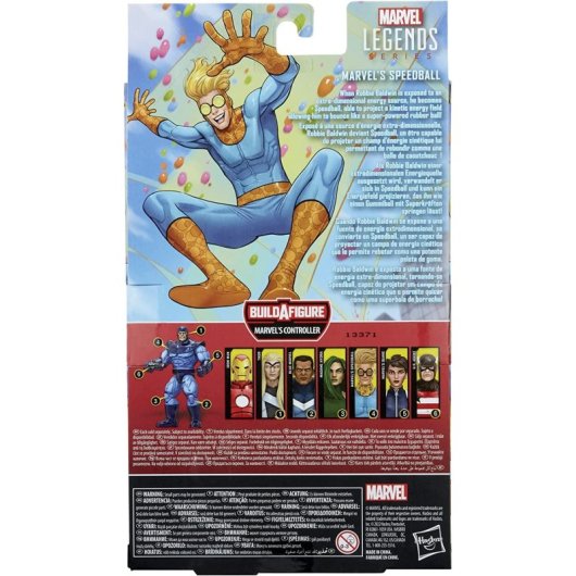 Figura Marvel's Speedball Con Build-a-figure Marvel Legends Seriesarticulada 15 Cms