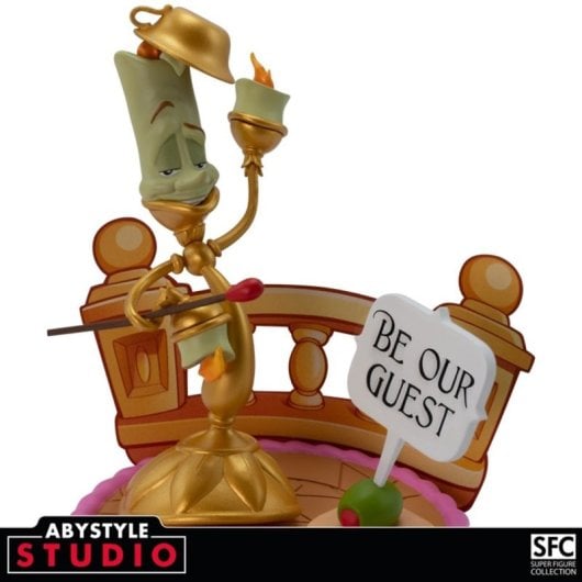 Figura Lumière La Bella Y La Bestia Disney Princess Be Our Guest Diorama 14 Cms