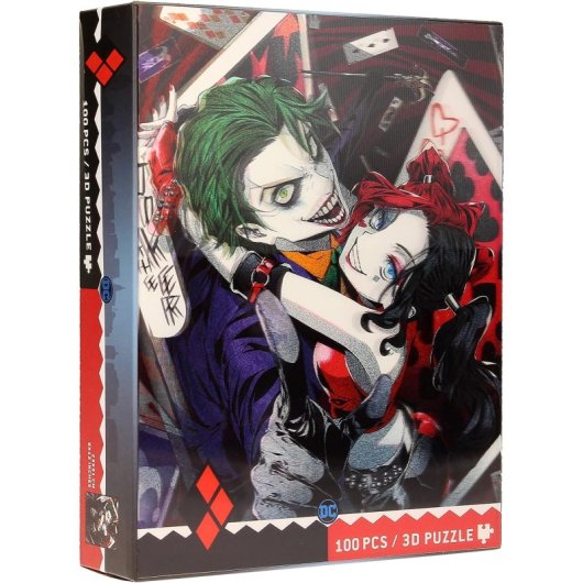 Puzle Joker Y Harley Quinn Dc Efecto 3d + Lámina Lenticular