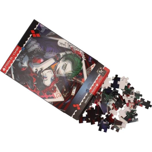 Puzle Joker Y Harley Quinn Dc Efecto 3d + Lámina Lenticular