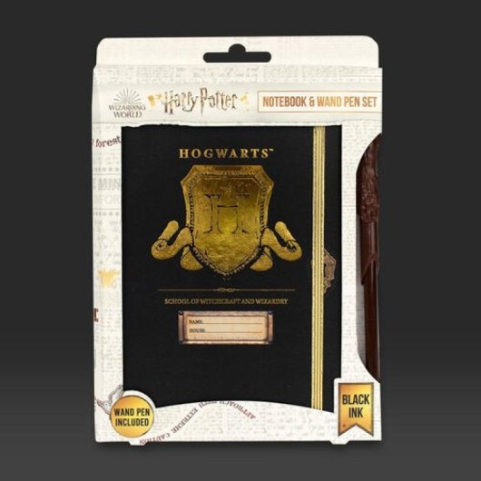 Set Carnet Blue Sky Hogwarts avec Stylo Baguette Magique Harry Potter