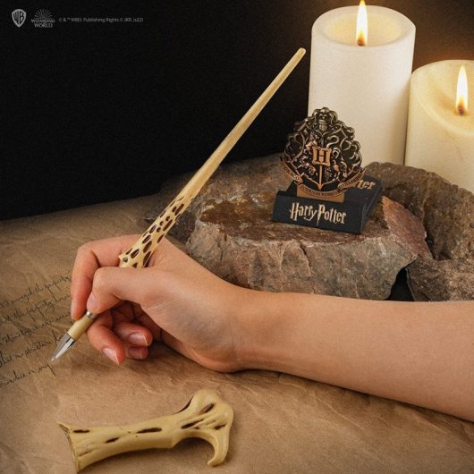 Stylo baguette Lord Voldemort Cineréplicas avec support et marque-page Harry Potter