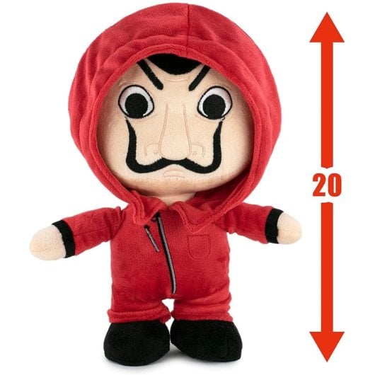 Peluche La Casa De Papel Con Traje Rojo Y Máscara Dalí 28 Cms