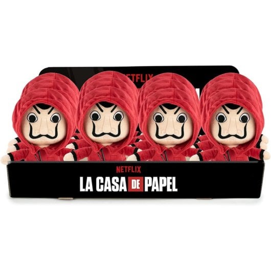 Peluche La Casa De Papel Con Traje Rojo Y Máscara Dalí 28 Cms