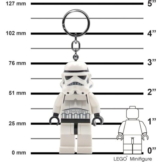 Chaveiro Lanterna LEGO Star Wars Stormtrooper LED Branco