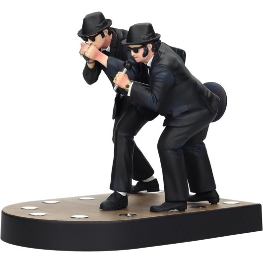Set Figuras Jake Y Elwood Cantando Blues Brothers Diorama Con Luz 18 Cms