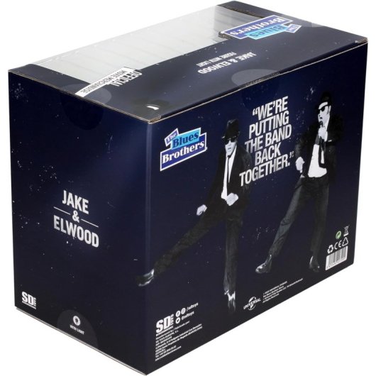Set Figuras Jake Y Elwood Cantando Blues Brothers Diorama Con Luz 18 Cms