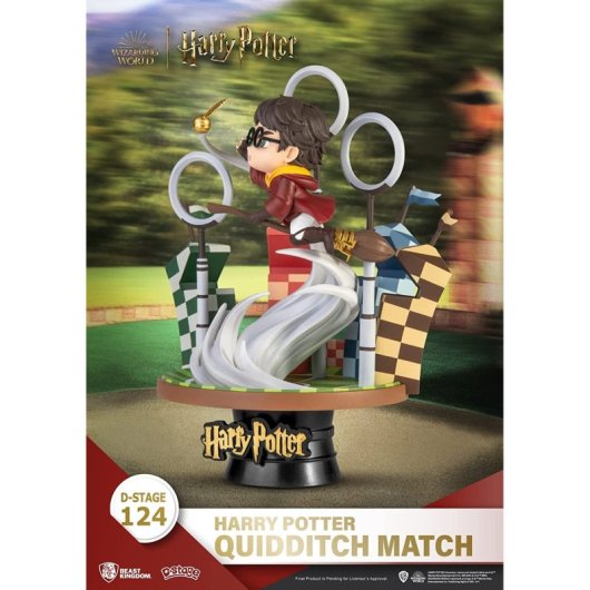 Figura Harry Potter Jugador De Quidditch Diorama 16 Cms