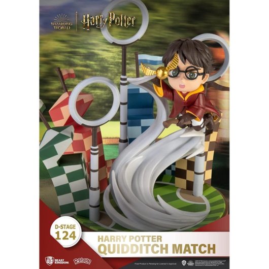 Figura Harry Potter Jugador De Quidditch Diorama 16 Cms