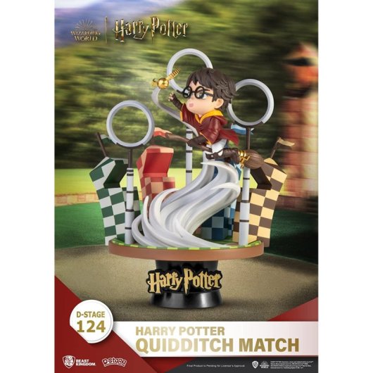 Figura Harry Potter Jugador De Quidditch Diorama 16 Cms