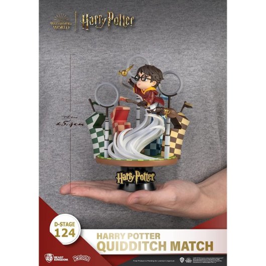 Figura Harry Potter Jugador De Quidditch Diorama 16 Cms