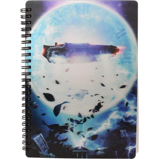 Cuaderno Delorean Regreso Al Futuro Efecto 3d Lenticular
