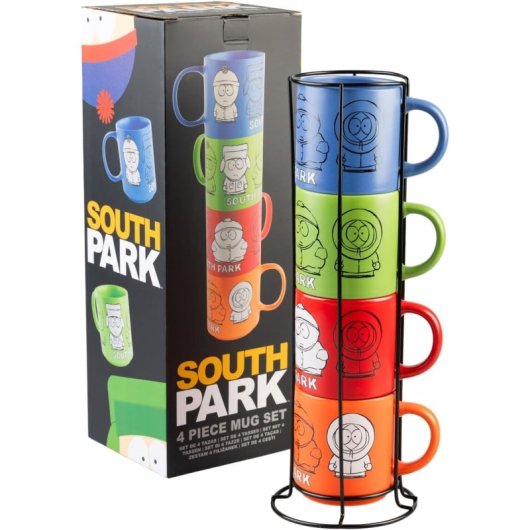Set 4 Tazas South Park Porcelana 300 Mls