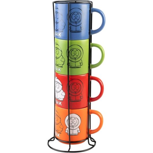 Set 4 Tazas South Park Porcelana 300 Mls
