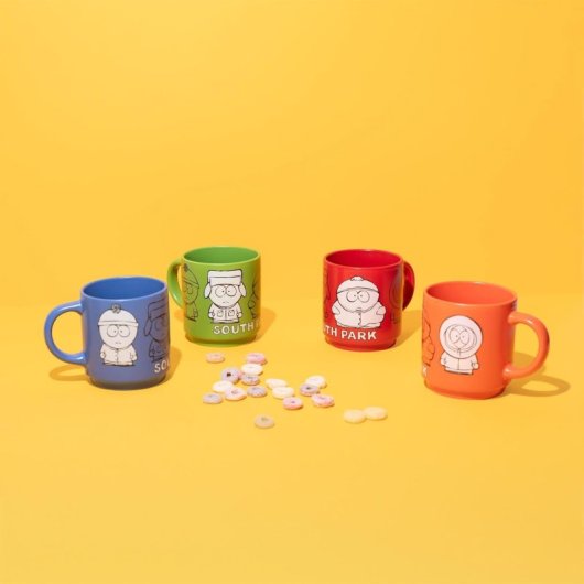 Set 4 Tazas South Park Porcelana 300 Mls