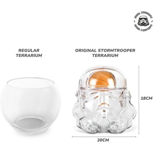 Recipiente Stormtrooper Original Stormtrooper Vidro Star Wars Decorativo Multiuso