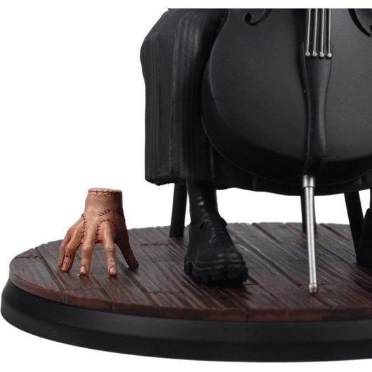 Figura Wednesday & Thing Con Violonchelo Miércoles Y Cosa Wednesday Movie Icons Estatua 15 Cms