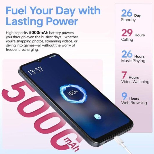 Oukitel C5 4G 4GB 128GB 6.52" Rosa