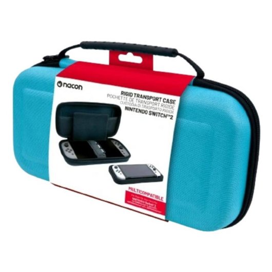 Funda Nacon NA028317 rígida turquesa para Nintendo Switch 2