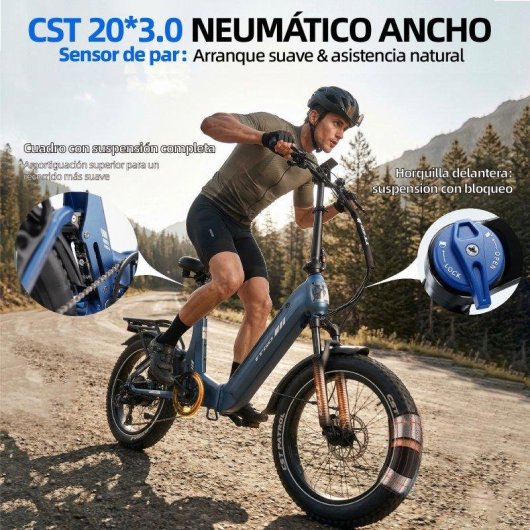 Bicicleta elétrica TTGO F7 250W 48V 20 polegadas