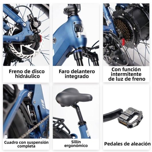 Bicicleta elétrica TTGO F7 250W 48V 20 polegadas