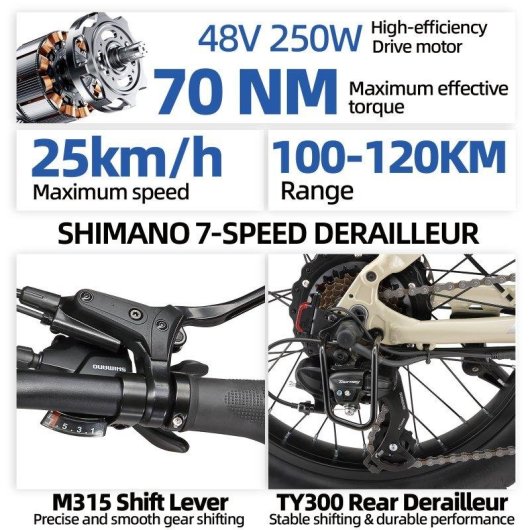 Bicicleta eletrica urbana TTGO F7 48V 15Ah 250W