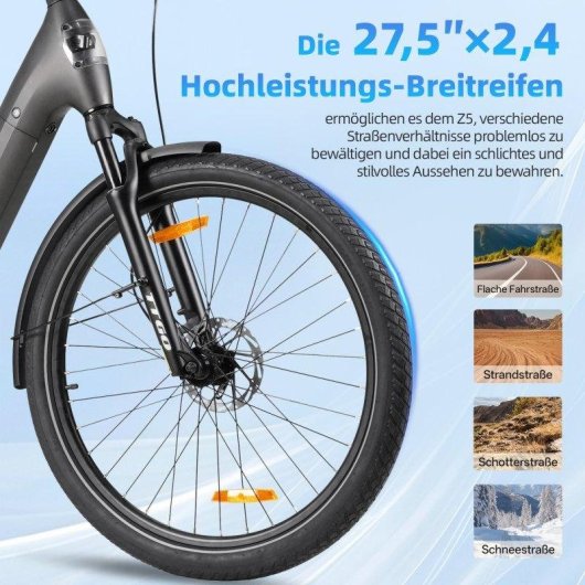 Bicicleta eletrica urbana TTGO Z5 Mot central 36V 250W
