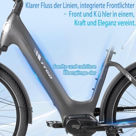 Bicicleta eletrica urbana TTGO Z5 Mot central 36V 250W