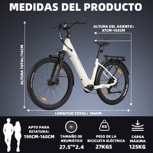 Bicicletta Elettrica Urbana TTGO Z3 48V 250W