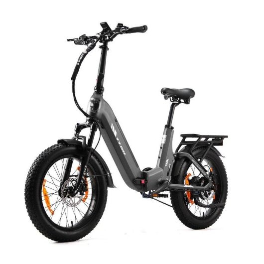 Bicicleta elétrica TTGO F7 urbana dobrável 250W bateria 48V 15Ah 20 polegadas