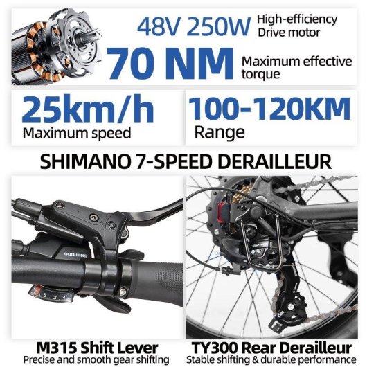 Bicicleta elétrica TTGO F7 urbana dobrável 250W bateria 48V 15Ah 20 polegadas
