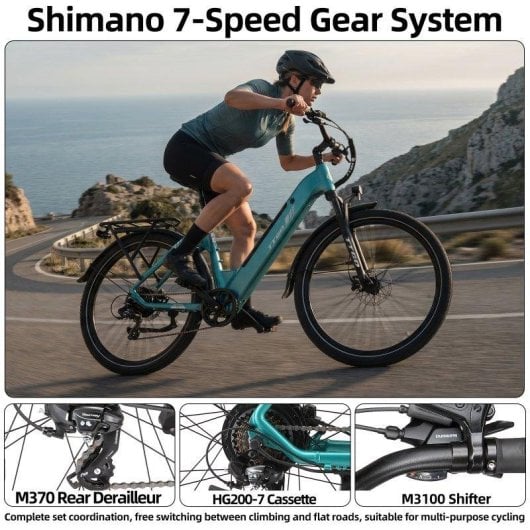 Vélo électrique TTGO C5 urbain 48V 250W 27,5 pouces autonomie longue