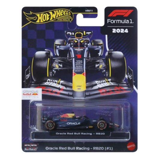 Coche de carreras Hot Wheels Oracle Red Bull Racing RB20 1:64