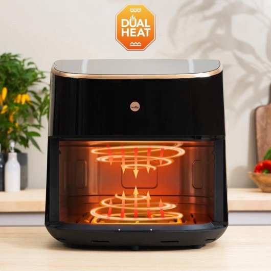 Freidora de Aire Wilfa Dualfry Split 8L 2200W Doble Resistencia Ventana