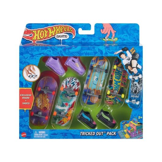 Multipack Hot Wheels Skate Action Pack 4 Skates Tony Hawk