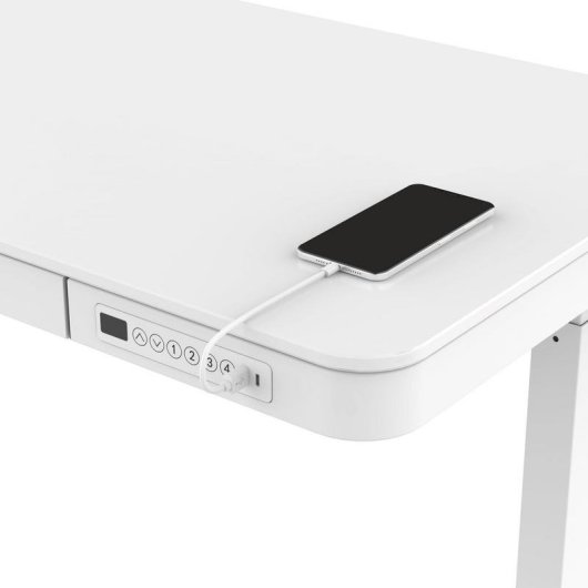 Scrivania Activejet ET119W-C 140x70 cm regolabile elettrica bianca
