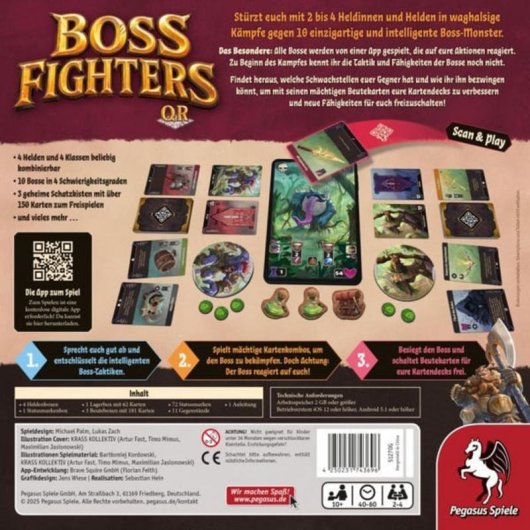 Juego de mesa Pegasus Boss Fighters QR cooperativo para 2-4 jugadores