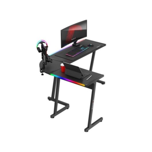Mesa Gaming Huzaro 147 cm Stahl und Kohlefaser RGB mehrfarbig