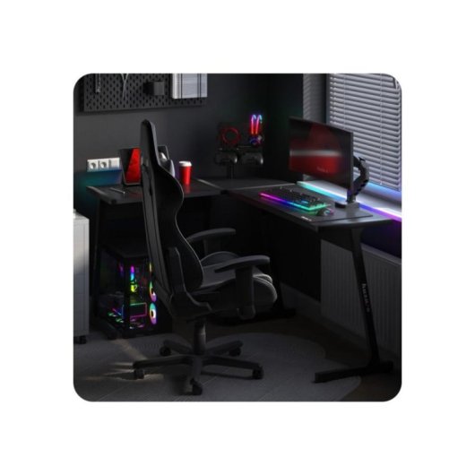 Mesa Gaming Huzaro 147 cm Stahl und Kohlefaser RGB mehrfarbig