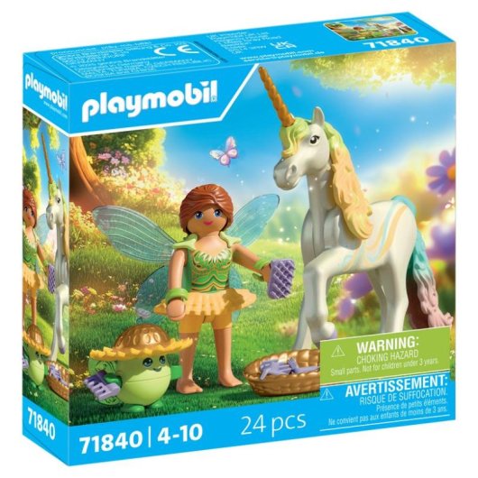 Figure Playmobil Magic Unicorns Flor Arc-en-Ciel Fee Multicolor