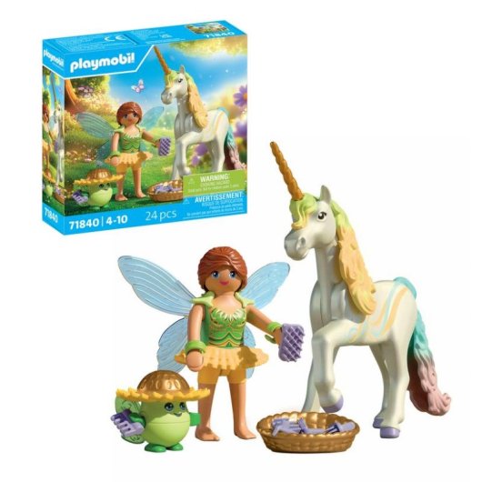 Figure Playmobil Magic Unicorns Flor Arc-en-Ciel Fee Multicolor