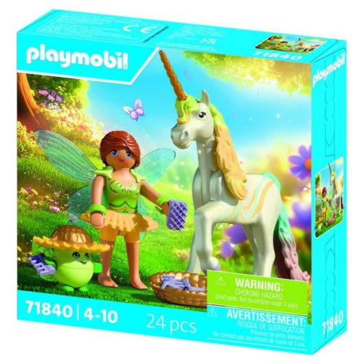 Figure Playmobil Magic Unicorns Flor Arc-en-Ciel Fee Multicolor