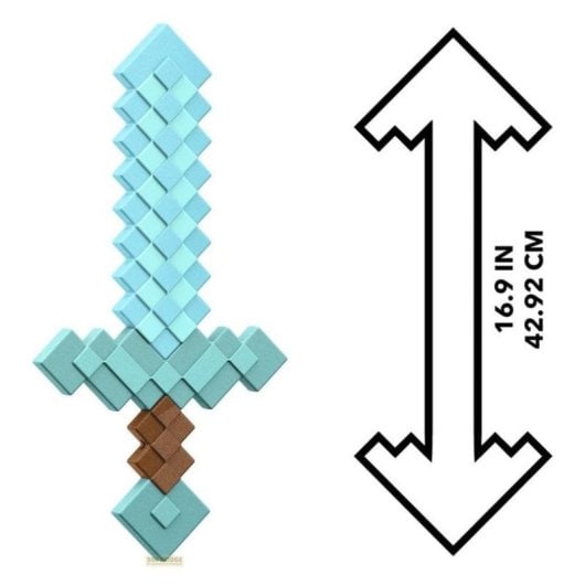 Espada de Juguete Matel Minecraft Espada de Diamante Infantil