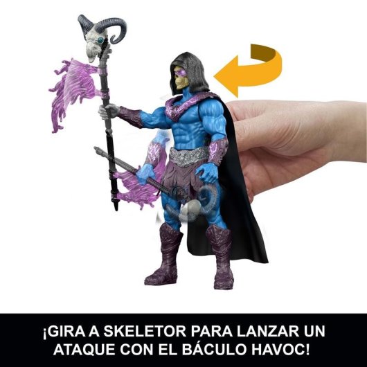 Figura de acción MATTEL Masters of the Universe Skeletor Ataque del Báculo Havoc 13,97 cm