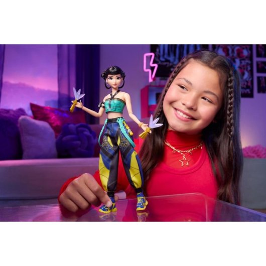 Boneca Mattel Zoey HUNTR/X Guerreiras K-pop com conjunto removivel