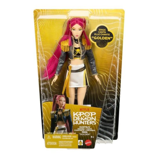 Muñeca Mattel Mira HUNTR/X Las guerreras K-pop que canta Golden con conjunto extraíble