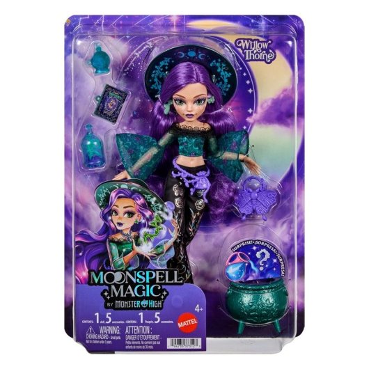 Bambola Monster High Willow Thorne Moonspell Magic Strega della Natura