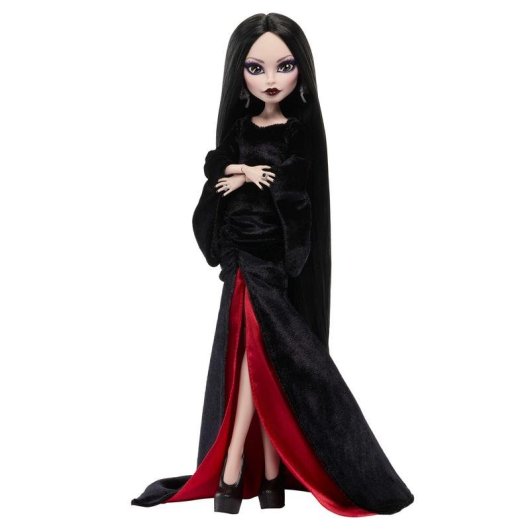 Muñeca Mattel Monster High Morticia Addams con vestido de terciopelo