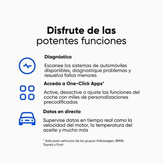 Escáner de diagnóstico OBD2 OBDeleven 3 Bluetooth inalámbrico